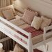 Cama alta de madera N02 80x200 Cama alta de madera N02 80x200 Blanco/ Gris