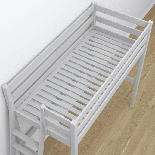Cama alta de madeira N02 cinza