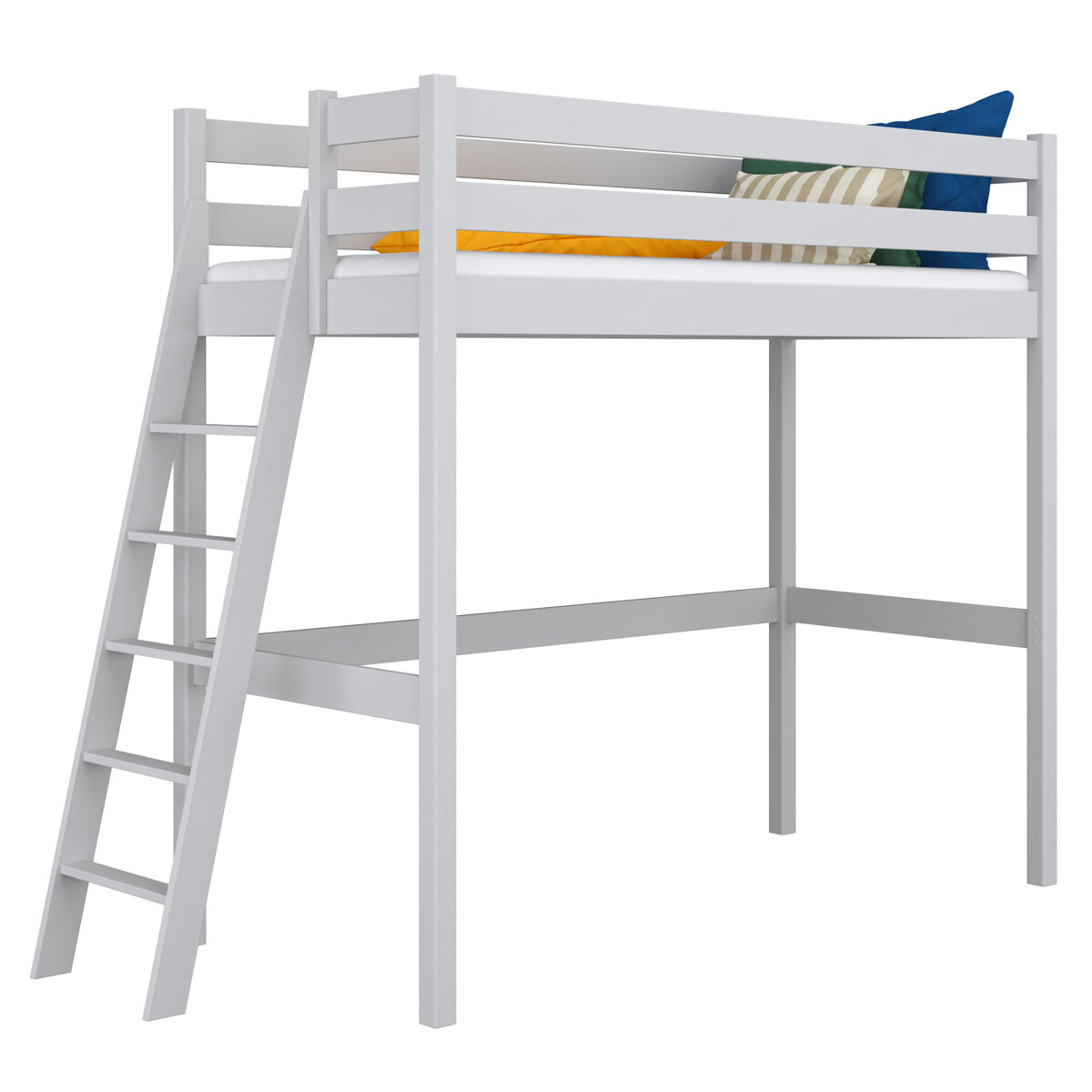 Cama alta de madera N02 80x200