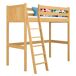 Cama alta de madera N04 80x190 Cama alta de madera N04 80x190 Pino