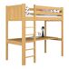 Cama alta de madera con escritorio N06 100x180 Cama alta de madera con escritorio N06 100x180 Pino