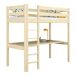 Cama alta de madera con escritorio N05 100x180 Cama alta de madera con escritorio N05 100x180 Pino