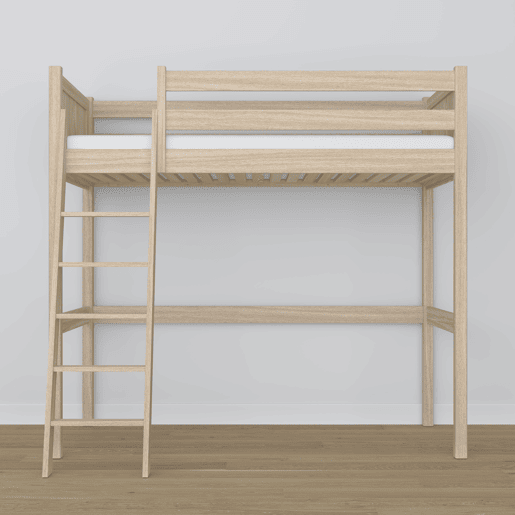 Cama mezzanine de carvalho N04 carvalho branqueado