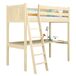 Cama alta de madera con escritorio N04 100x180 Cama alta de madera con escritorio N04 100x180 Pino