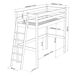 Cama alta de madera N02 90x190 Cama alta de madera N02 90x190 Pino