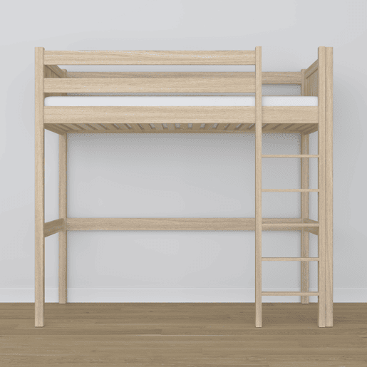 Cama mezzanine de carvalho N06 carvalho branqueado