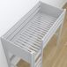 Cama alta de madera con escritorio N06 90x180 Cama alta de madera con escritorio N06 90x180 Blanco/ Gris