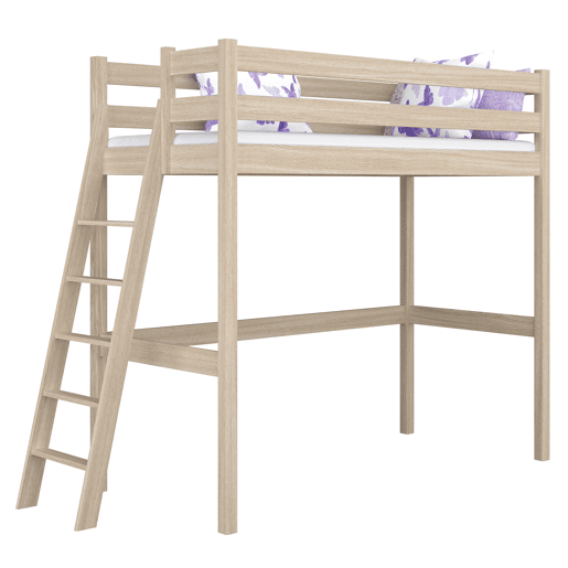 Cama mezzanine de carvalho N02 carvalho branqueado