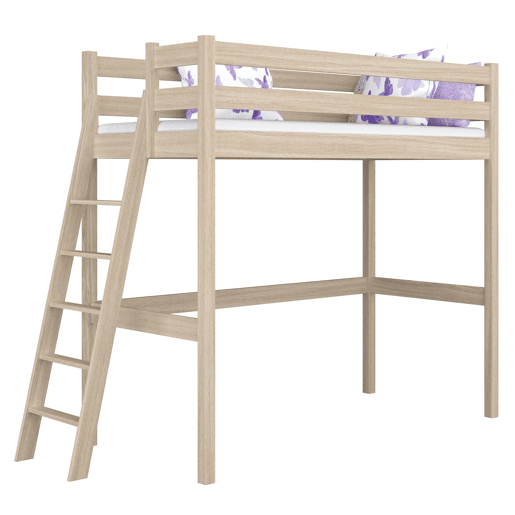 Cama mezzanine de carvalho N02 carvalho branqueado Cama mezzanine de carvalho N02 carvalho branqueado