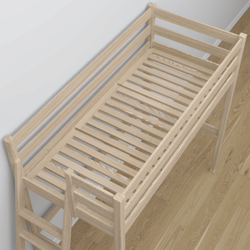 Cama mezzanine de carvalho N02 carvalho branqueado Cama mezzanine de carvalho N02 carvalho branqueado
