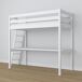 Cama alta de madera con escritorio N02 100x190 Cama alta de madera con escritorio N02 100x190 Blanco/ Gris