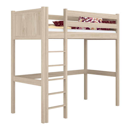 Cama mezzanine de carvalho N06 carvalho branqueado