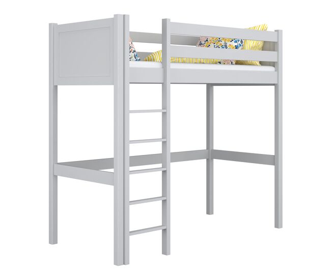 Cama alta de madera n06 gris