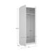 Armario Ema puertas batientes con barra 91 Armario Ema puertas batientes con barra 91 Blanco