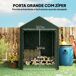 Carpa para Herramienta Metal Galvanizado, PE Outsunny Carpa para Herramienta Metal Galvanizado, PE Outsunny Verde