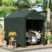 Carpa para Herramienta Metal Galvanizado, PE Outsunny Carpa para Herramienta Metal Galvanizado, PE Outsunny Verde
