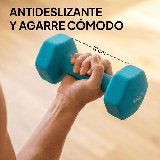 SPORTNOW Conjunto de Halteres de 8 Peças 20 kg Halteres Hexagonais 2x1kg 2x2kg 2x3kg 2x4kg com Suporte de Arrumação e Pegas Retas para Treino de Força em Casa ou Ginásio Multicolor