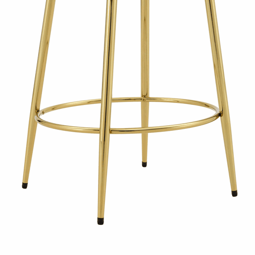 Conjunto de 2 bancos transparentes - Design flutuante, altura total: 102 cm - Dourado