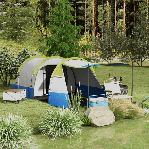Outsunny Tenda Familiar para 3 Pessoas Tenda de Campismo Dobrável Leve com 2 Quartos Bolsa de Transporte Impermeável 2000 mm para Praia e Caminhadas 420x200x150 cm Azul Escuro e Verde Outsunny Tenda Familiar para 3 Pessoas Tenda de Campismo Dobrável Leve com 2 Quartos Bolsa de Transporte Impermeável 2000 mm para Praia e Caminhadas 420x200x150 cm Azul Escuro e Verde