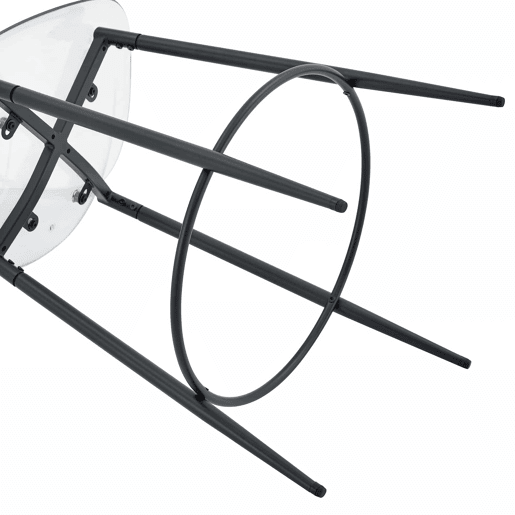 Conjunto de 2 bancos transparentes - Design flutuante - Pernas de metal preto - Ideal para cozinhas abertas modernas - Cor: preto, transparente