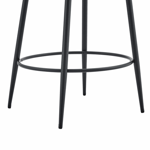 Conjunto de 2 bancos transparentes - Design flutuante - Pernas de metal preto - Ideal para cozinhas abertas modernas - Cor: preto, transparente