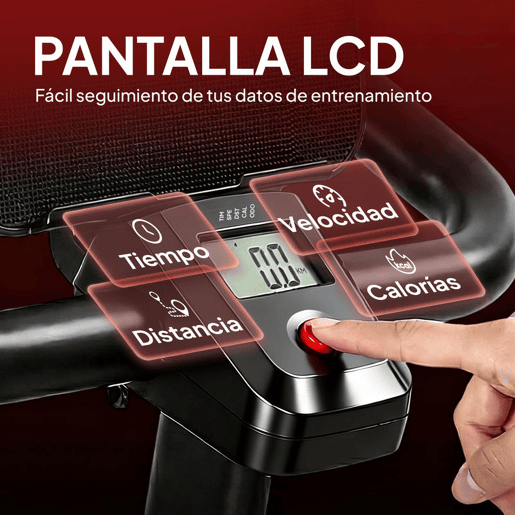 SPORTNOW Bicicleta Estática com Resistência Magnética Regulável Bici Estática Silenciosa com Ecrã LCD Volante Assento e Guiador Ajustáveis Rodas e Suporte para Tablet Carga 120u202Fkg Preto
