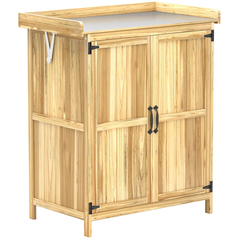 Caseta de Jardín Madera de Abeto Outsunny