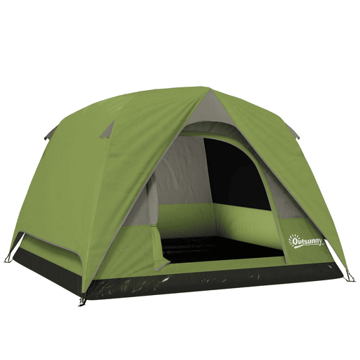 Outsunny Tenda de Campismo para 2-3 Pessoas Tenda Dobrável com Porta Janelas de Rede Bolso Gancho e Saco de Transporte Impermeável Montagem Fácil para Caminhadas Verde Outsunny Tenda de Campismo para 2-3 Pessoas Tenda Dobrável com Porta Janelas de Rede Bolso Gancho e Saco de Transporte Impermeável Montagem Fácil para Caminhadas Verde