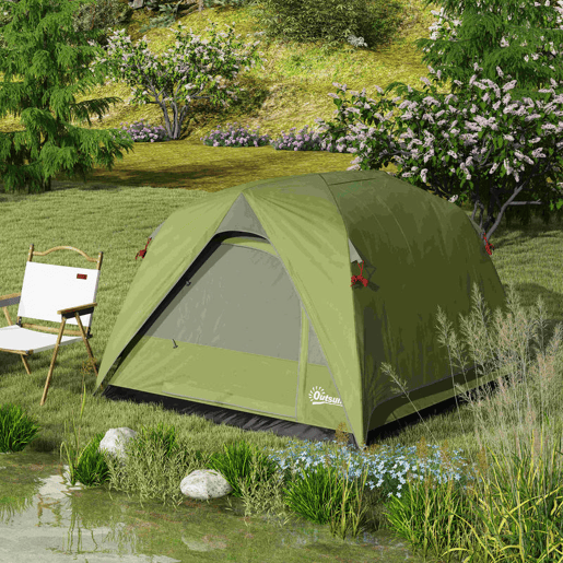 Outsunny Tenda de Campismo para 2-3 Pessoas Tenda Dobrável com Porta Janelas de Rede Bolso Gancho e Saco de Transporte Impermeável Montagem Fácil para Caminhadas Verde Outsunny Tenda de Campismo para 2-3 Pessoas Tenda Dobrável com Porta Janelas de Rede Bolso Gancho e Saco de Transporte Impermeável Montagem Fácil para Caminhadas Verde