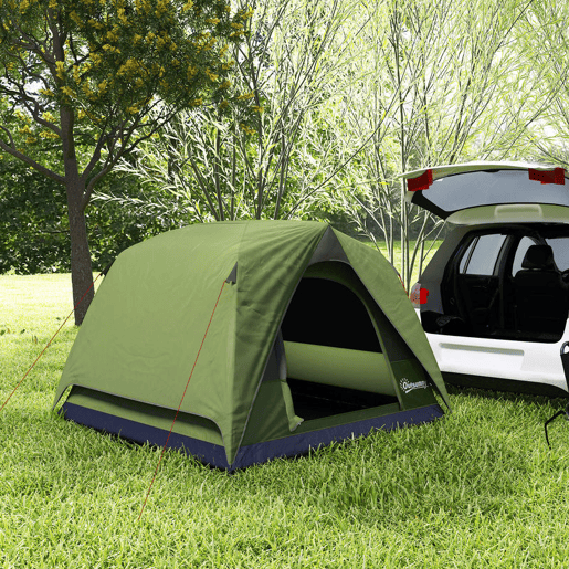 Outsunny Tenda de Campismo para 2-3 Pessoas Tenda Dobrável com Porta Janelas de Rede Bolso Gancho e Saco de Transporte Impermeável Montagem Fácil para Caminhadas Verde Outsunny Tenda de Campismo para 2-3 Pessoas Tenda Dobrável com Porta Janelas de Rede Bolso Gancho e Saco de Transporte Impermeável Montagem Fácil para Caminhadas Verde