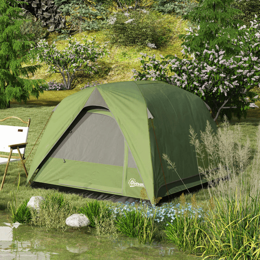 Outsunny Tenda de Campismo para 2-3 Pessoas Tenda Dobrável com Porta Janelas de Rede Bolso Gancho e Saco de Transporte Impermeável Montagem Fácil para Caminhadas Verde Outsunny Tenda de Campismo para 2-3 Pessoas Tenda Dobrável com Porta Janelas de Rede Bolso Gancho e Saco de Transporte Impermeável Montagem Fácil para Caminhadas Verde