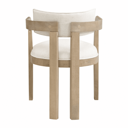 2 Cadeiras de sala de jantar - Madeira maciça, confortáveis e respiráveis, estilo moderno, estofadas em linho - Cor natural