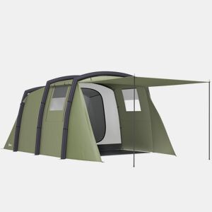 Outsunny Tenda de Campismo Inflável Familiar Tipo Túnel para 3-4 Pessoas Tenda de Campismo Glamping com Vestíbulo Janelas de Malha e Bolsa de Transporte Proteção UV 50+ Impermeável para Exterior