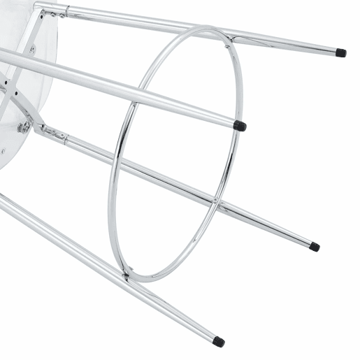 Conjunto de 2 bancos transparentes - Design flutuante - Altura: 102 cm - Pernas metálicas prateadas