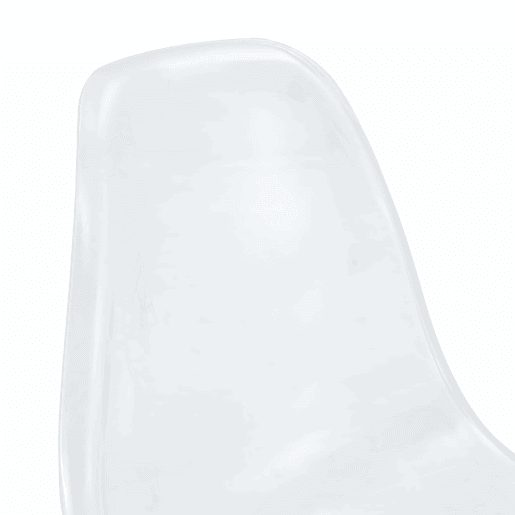 Conjunto de 2 bancos transparentes - Design flutuante - Altura: 102 cm - Pernas metálicas prateadas