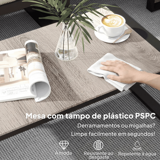 Outsunny Conjunto de Jardim Exterior de 4 Peças Móveis de Jardim com 2 Sofás de 2 Lugares 1 Cadeira sem Braços e Mesa de Centr Conjunto de Sofá com Estrutura de Aço e Almofadas Caqui