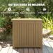 Baúl de Exterior Madera de Abeto, Poliéster Outsunny Baúl de Exterior Madera de Abeto, Poliéster Outsunny Marrón