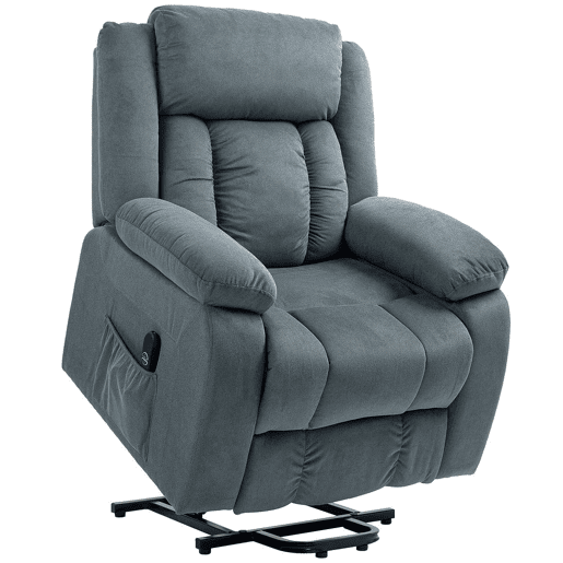 Poltrona Relax Reclinável Elétrica HOMCOM Levanta Pessoas com Porta USB Controlo Remoto Assento Largo Apoio para os Pés Estofada em Tecido Aveludado Cinzento Poltrona Relax Reclinável Elétrica HOMCOM Levanta Pessoas com Porta USB Controlo Remoto Assento Largo Apoio para os Pés Estofada em Tecido Aveludado Cinzento
