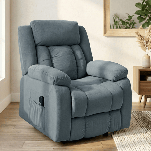 Poltrona Relax Reclinável Elétrica HOMCOM Levanta Pessoas com Porta USB Controlo Remoto Assento Largo Apoio para os Pés Estofada em Tecido Aveludado Cinzento Poltrona Relax Reclinável Elétrica HOMCOM Levanta Pessoas com Porta USB Controlo Remoto Assento Largo Apoio para os Pés Estofada em Tecido Aveludado Cinzento