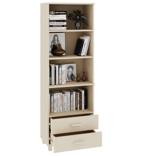 Aparador - Bufete - Móvei de apoio alto HAMAR 60x35x180 cm pinho maciço castanho-mel pt4103