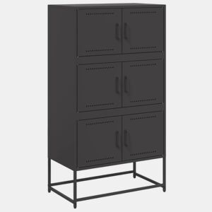 Aparador - Bufete - Móvei de apoio 68,5x38,5x123,5 cm aço preto pt2339