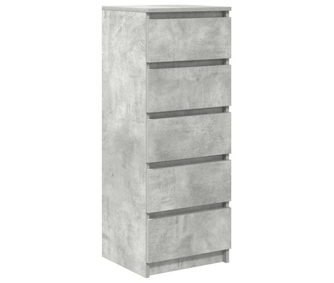 Aparador - mueble de almacenamiento con cajones gris hormigón 37,5x35x99 cm es1813