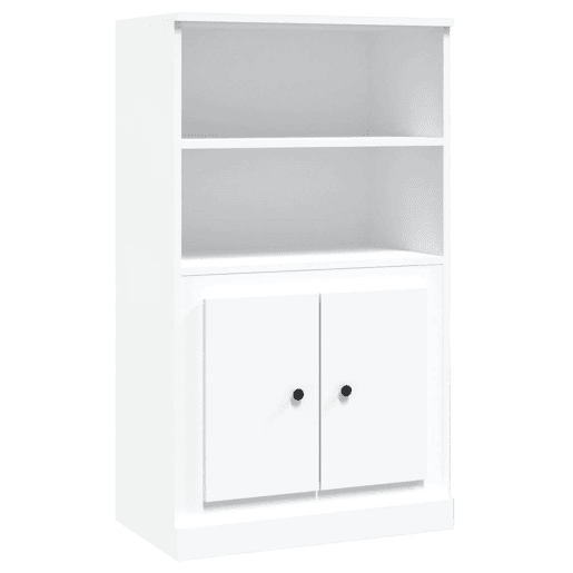 Armário alto - Bufete - Móvei de apoio derivados de madeira 60x35,5x103,5 cm branco pt2476