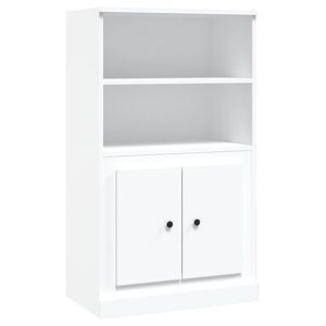 Armário alto - Bufete - Móvei de apoio derivados de madeira 60x35,5x103,5 cm branco pt2476