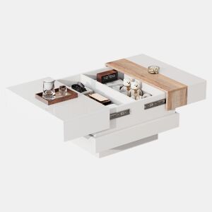 Mesa de centro quadrada de painel de partículas,branco
