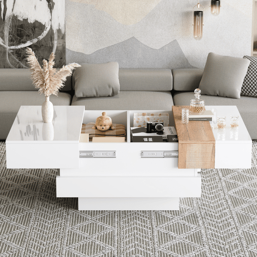 Mesa de centro quadrada de painel de partÃculas,branco Mesa de centro quadrada de painel de partÃculas,branco