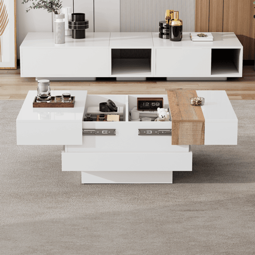 Mesa de centro quadrada de painel de partÃculas,branco Mesa de centro quadrada de painel de partÃculas,branco