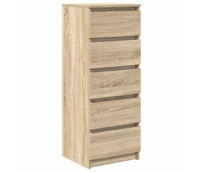 Aparador - mueble de almacenamiento con cajones roble sonoma 37,5x35x99 cm es1837