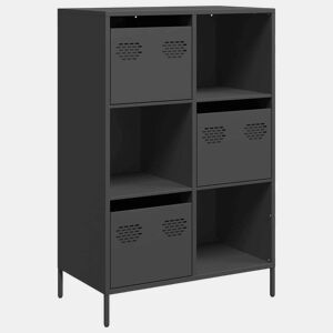 Armário alto - Bufete - Móvei de apoio 68x39x103,5 cm aço preto pt2341