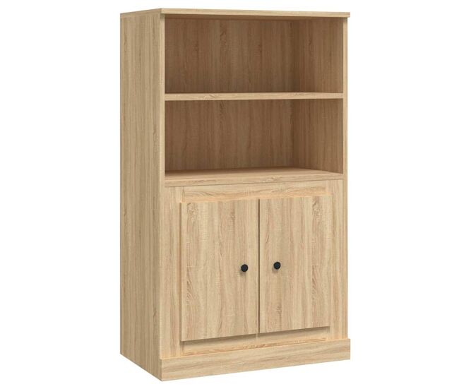 Aparador - mueble de almacenamiento de madera contrachapada roble sonoma 60x35,5x103,5 cm es3064
